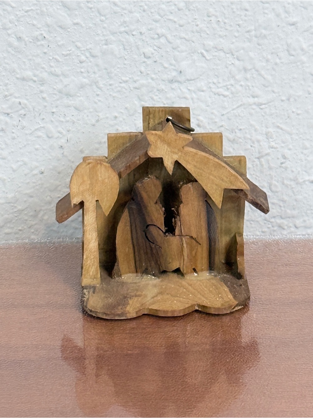 Handcrafted Mini Wooden Nativity Christmas Ornament
